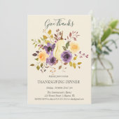 Invitation Boho Soft Color Citrouille Donner Merci (Debout devant)