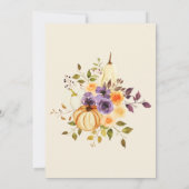 Invitation Boho Soft Color Citrouille Donner Merci (Dos)