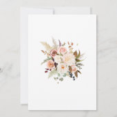 Invitation Boho Soft Coloured Roses & White Flowers Mariage (Dos)