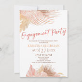 Invitation Boho Soft Rose Floral Flower Party (Devant)