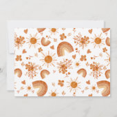Invitation Boho soleil arc-en-ciel orange 2e anniversaire (Dos)