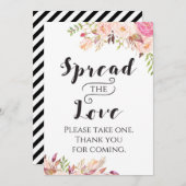 Invitation Boho Spread the Love Sign 5x7" Size (Devant / Derrière)