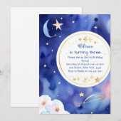 Invitation Boho Stardust enfants Anniversaire (Devant / Derrière)