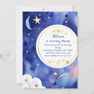 Invitation Boho Stardust enfants Anniversaire