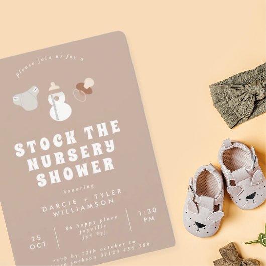 Invitation Boho Stock Le Baby shower Nursery