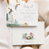 Invitation Boho Storybook Dragon Baby-Q Baby shower barbecue