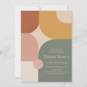 Invitation Boho Stripes Birthday Bash – Menthe & Orange (Devant)
