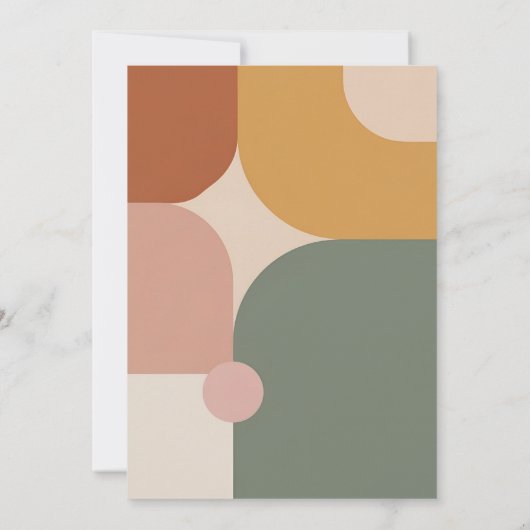 Invitation Boho Stripes Birthday Bash – Mint & Orange (Dos)