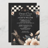 Invitation Boho Studio Dîner de répétition illustrée créative (Devant / Derrière)