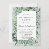 Invitation Boho Succulent verdure Bachelorette Party (Devant)