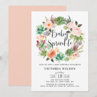 Boho Succulents Floral Wreath Baby Sprinky