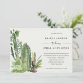 INVITATION BOHO SUCCULT DESERT CACTI FAUNA FÊTE DES MARIÉES (Debout devant)