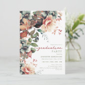 Invitation Boho Summer Garden Floral Graduation Party (Debout devant)
