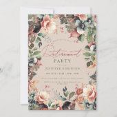 Invitation Boho Summer Garden Floral Retraite Champagne (Devant)