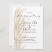 Invitation Boho summer pampas grass watercolor engagement (Devant)