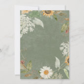 Invitation Boho Summer Sunflower & Daisy Green Bridal Brunch (Dos)