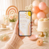 Invitation Boho Sun Premier Anniversaire Tour du Soleil