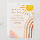Invitation Boho Sun Premier Anniversaire Tour du Soleil (Devant)
