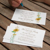 Invitation Boho Sunflower Country Jaune Floral Bachelorette