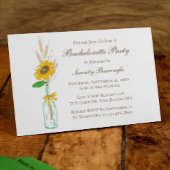 Invitation Boho Sunflower Country Jaune Floral Bachelorette