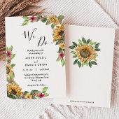 Invitation Boho Sunflower Rustique Fleur sauvage Nous faisons