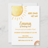 Invitation Boho Sunshine 1er anniversaire (Devant)