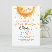Invitation Boho Sunshine 1ère fête d'anniversaire (Debout devant)