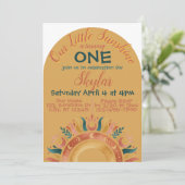 Invitation Boho Sunshine anniversaire (Debout devant)