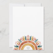 Invitation Boho Sunshine anniversaire (Dos)