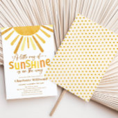 Invitation Boho Sunshine Baby shower jaune
