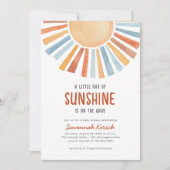 Invitation Boho Sunshine Baby shower neutre pour les femmes (Devant)