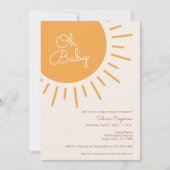 Invitation Boho Sunshine Genre Neutral Baby shower Invitatiat (Devant)