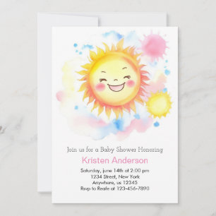 Invitation Boho Sunshine Girl Baby shower