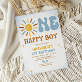 Invitation Boho Sunshine One Happy Boy Birthday