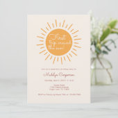 Invitation Boho Sunshine Premier anniversaire (Debout devant)