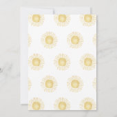 Invitation Boho Sunshine Premier anniversaire Un joyeux garço (Dos)