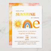 Invitation Boho Sunshine une fête aquarelle (Devant / Derrière)