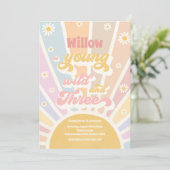 Invitation Boho Sunshine Young Wild Et Trois Anniversaires (Debout devant)