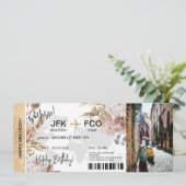 Invitation Boho Surprise Anniversaire Pass Voyage Ticket (Debout devant)