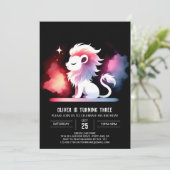 Invitation Boho Sweet Lion Anniversaire (Debout devant)