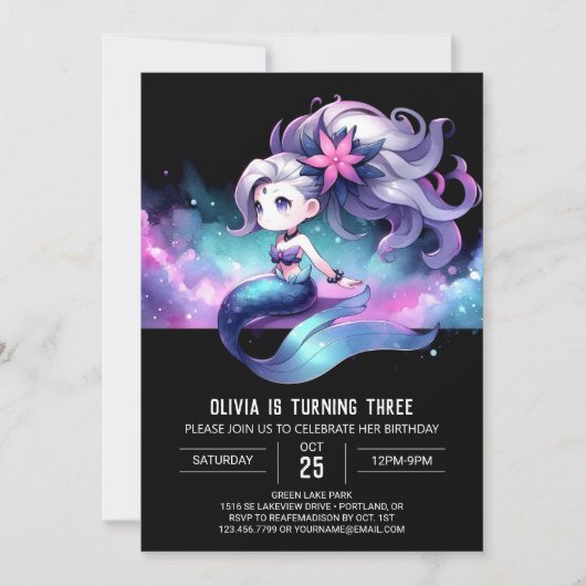 Invitation Boho Sweet Mermaid (Devant)