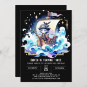 Invitation Boho Sweet Pirate Anniversaire (Devant / Derrière)