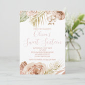Invitation Boho Sweet sixteen Floral 16e anniversaire (Debout devant)