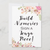 Invitation Boho Table Sign - Build a Memory Sign (Devant)