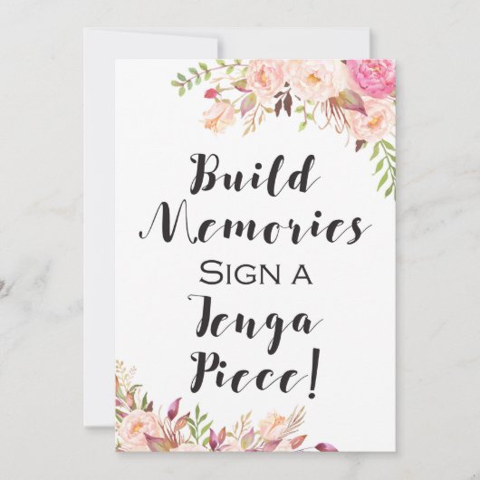 Invitation Boho Table Sign - Build a Memory Sign (Devant)