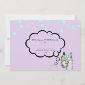 Invitation Boho Talking Llama rose Turquoise Oh Baby shower (Dos)
