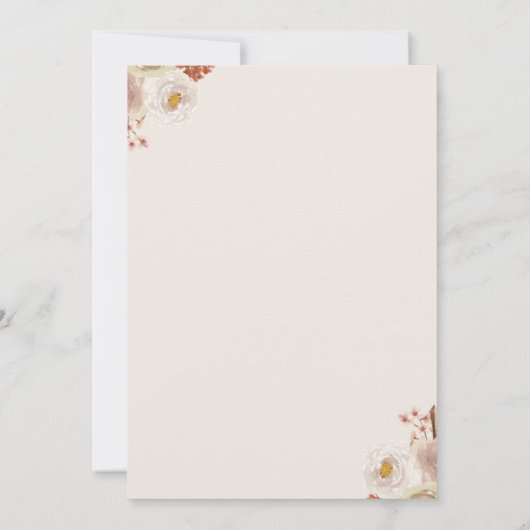 Invitation Boho Teddy Bear Baby shower Jeu (Dos)