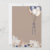 Invitation Boho Teddy Bear & Balloons Bearly Wait Baby shower (Dos)