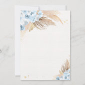 Invitation Boho Teddy Bear Boy Blue Bearly Wait Baby shower (Dos)