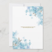 Invitation Boho Teddy Bear Dusty Blue Balloon Baby shower gar (Dos)